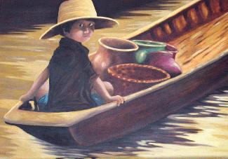 boy in a boat